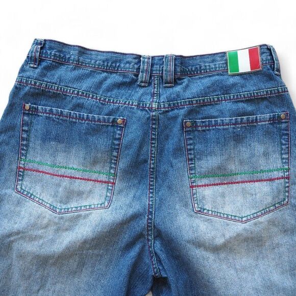 PJ Mark Vintage 90s Y2K Baggy Streetwear Skate Shorts Medium Wash Men's 44 - Picture 8 of 12